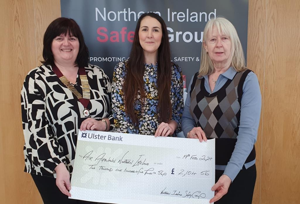 £2104.56 Presented to Air Ambulance NI