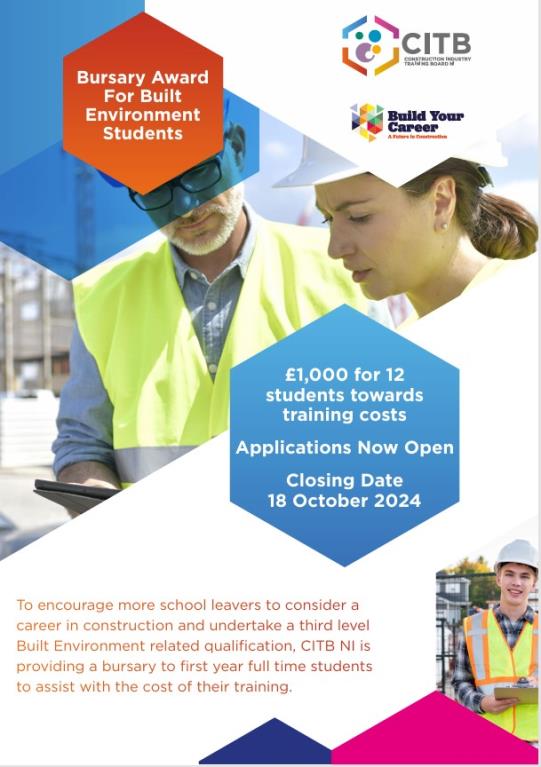 Construction - CITBNI Student Bursary 2024 Open