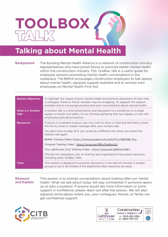 Mental Health Toolbox Talk