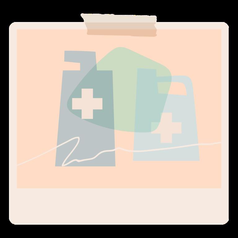 Storage of hand sanitiser