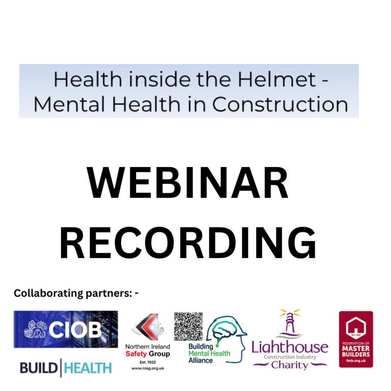 A  collaborative webinar addressing mental health in the construction industry